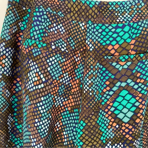 Anthropologie The Essential Culotte Sz 0 Wide Leg Cropped Snake Print Boho Retro - Picture 7 of 13